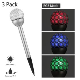 Solarek 3 Pcs Outdoor Solar Lights IP44 Waterproof Ball RGB Light Garden Decor Lamp Landscape Christmas