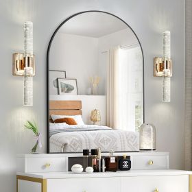 Contemporary Crystal Wall Light, Gold Plating Finish with Bubble Crystal, 2-Light Sconce for Bathroom, Bedroom