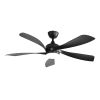 52 Inch Modern Ceiling Fan With 3 Color Dimmable 5 ABS Blades Remote Control Reversible DC Motor With Led Light