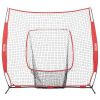 VEVOR 7x7 ft Baseball Softball Practice Net, Portable Baseball Training Net for Hitting Batting Catching Pitching