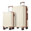 Luggage Sets 2 Piece, Hardshell ABS Lightweight and Expandable(only 28") Suitcases with Double Wheels, Carry-on Luggage, 2-Piece Set (20/28)