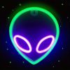 1pc Alien Shape LED Neon Sign, USB & Battery Powered Novelty Neon Mini Night Light