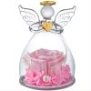 1pc; Birthday Gifts For Women; Preserved Rose In Angel Glass; Mom Grandma Gifts On Mother's Day; Valentine's Day; Wedding; Thanksgiving; Christmas; Ho