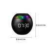 Wireless Portable Speaker With Clock Alarm & Human Body Induction, Color Atmosphere Light, Waterproof Small Speaker With Light Card