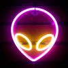 1pc Alien Shape LED Neon Sign, USB & Battery Powered Novelty Neon Mini Night Light